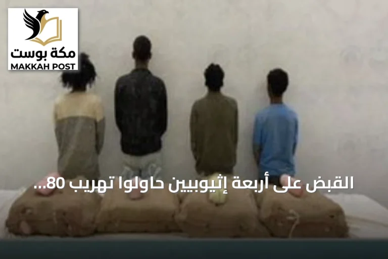القبض على أربعة إثيوبيين حاولوا تهريب 80 كيلوجراماً من القات بمنطقة جازان