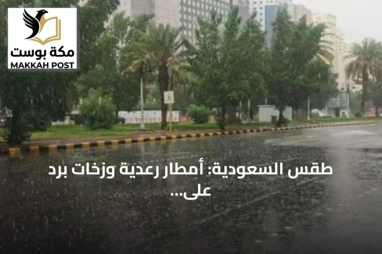 طقس السعودية: أمطار رعدية وزخات برد على جنوب وغرب المملكة
