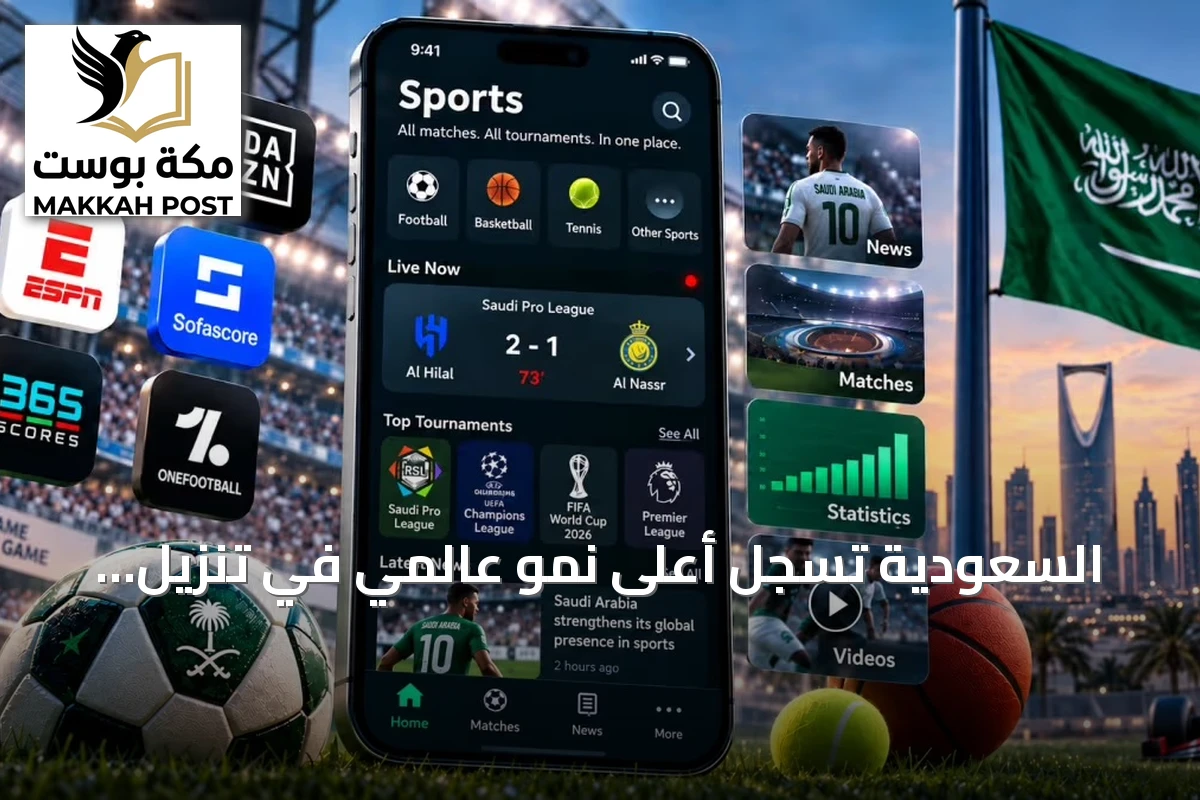 السعودية تسجل أعلى نمو عالمي في تنزيل تطبيقات الرياضة خلال النصف الأول من 2026