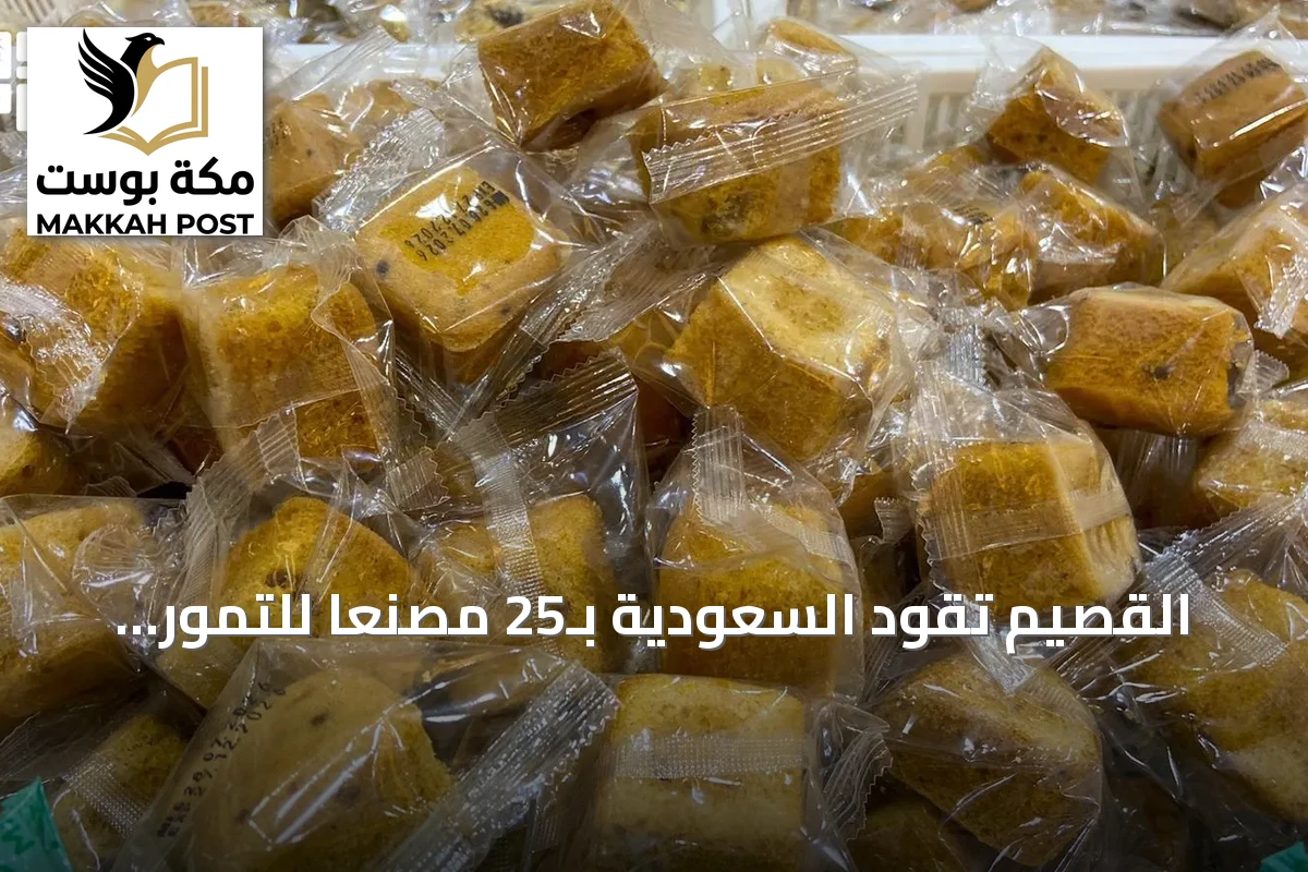 القصيم تقود السعودية بـ25 مصنعًا للتمور وإنتاج يتجاوز نصف مليون طن