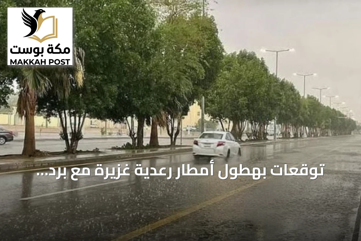 توقعات بهطول أمطار رعدية غزيرة مع برد ورياح نشطة في عدة مناطق سعودية