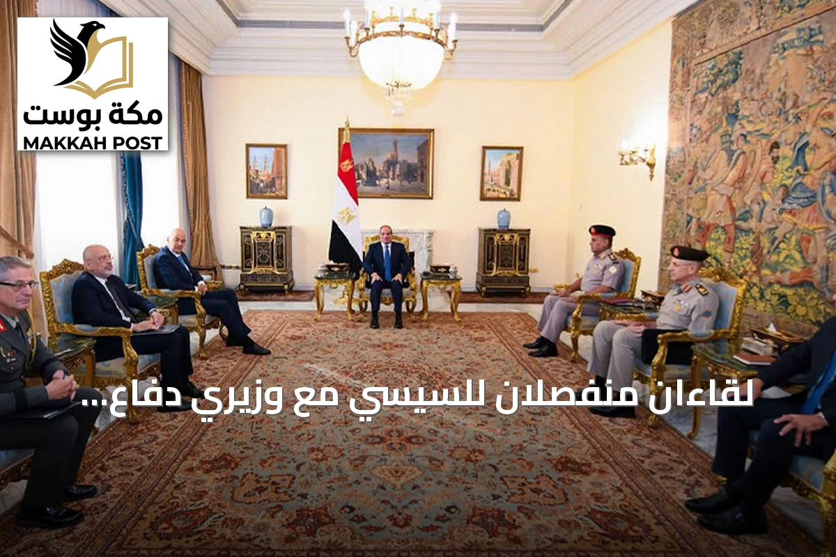 لقاءان منفصلان للسيسي مع وزيري دفاع اليونان وقبرص الرومية لبحث التعاون العسكري