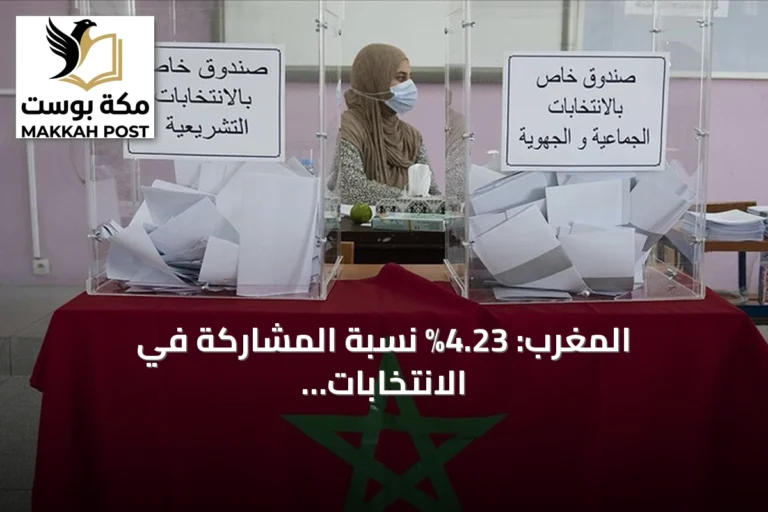 المغرب: 4.23% نسبة المشاركة في الانتخابات البرلمانية بعد ساعتين من التصويت