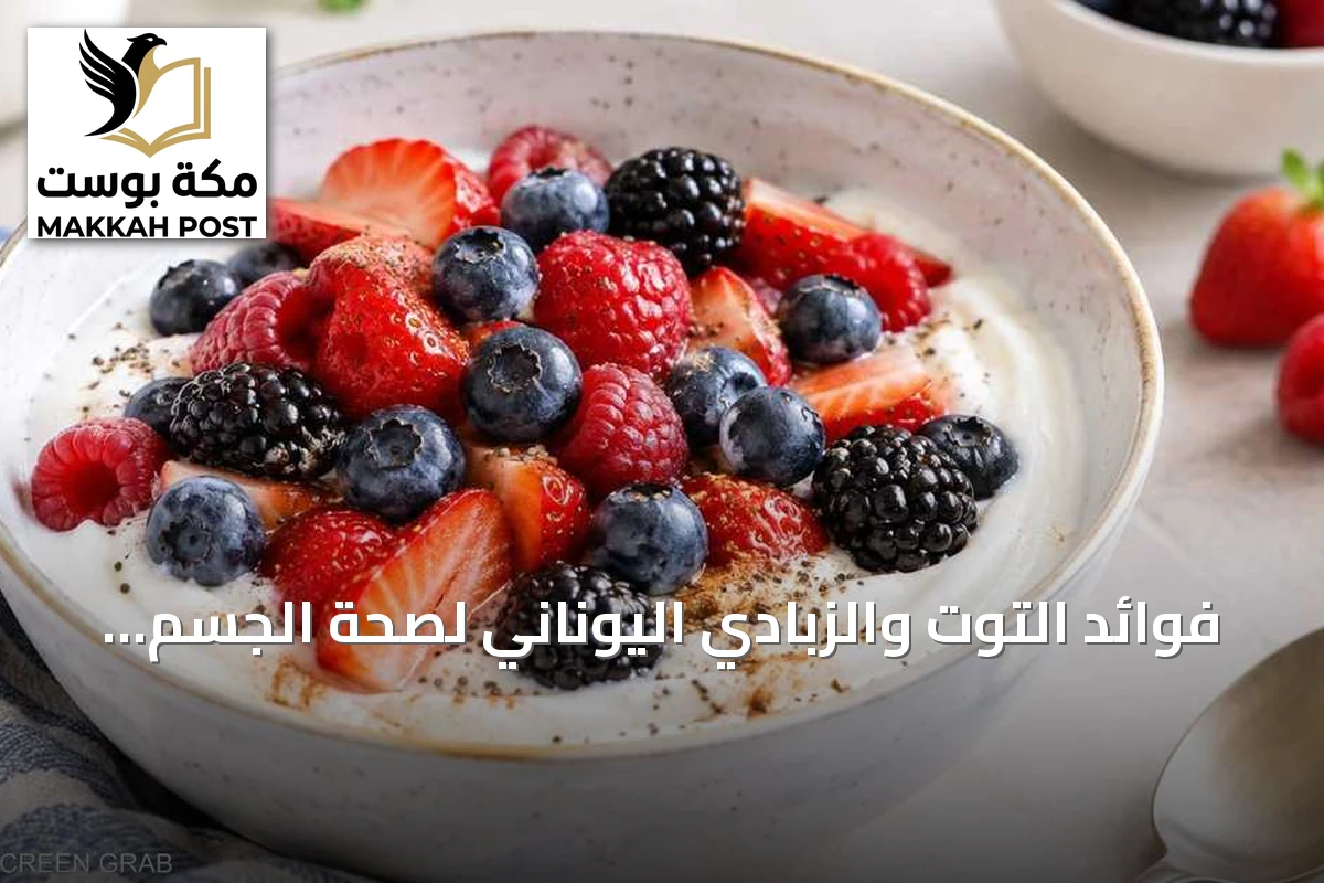 فوائد التوت والزبادي اليوناني لصحة الجسم مع التقدم في العمر