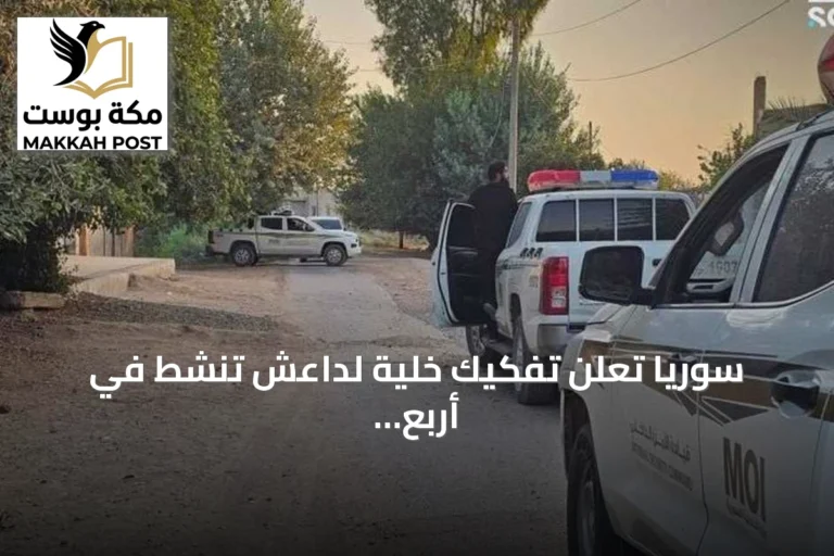 سوريا تعلن تفكيك خلية لداعش تنشط في أربع محافظات
