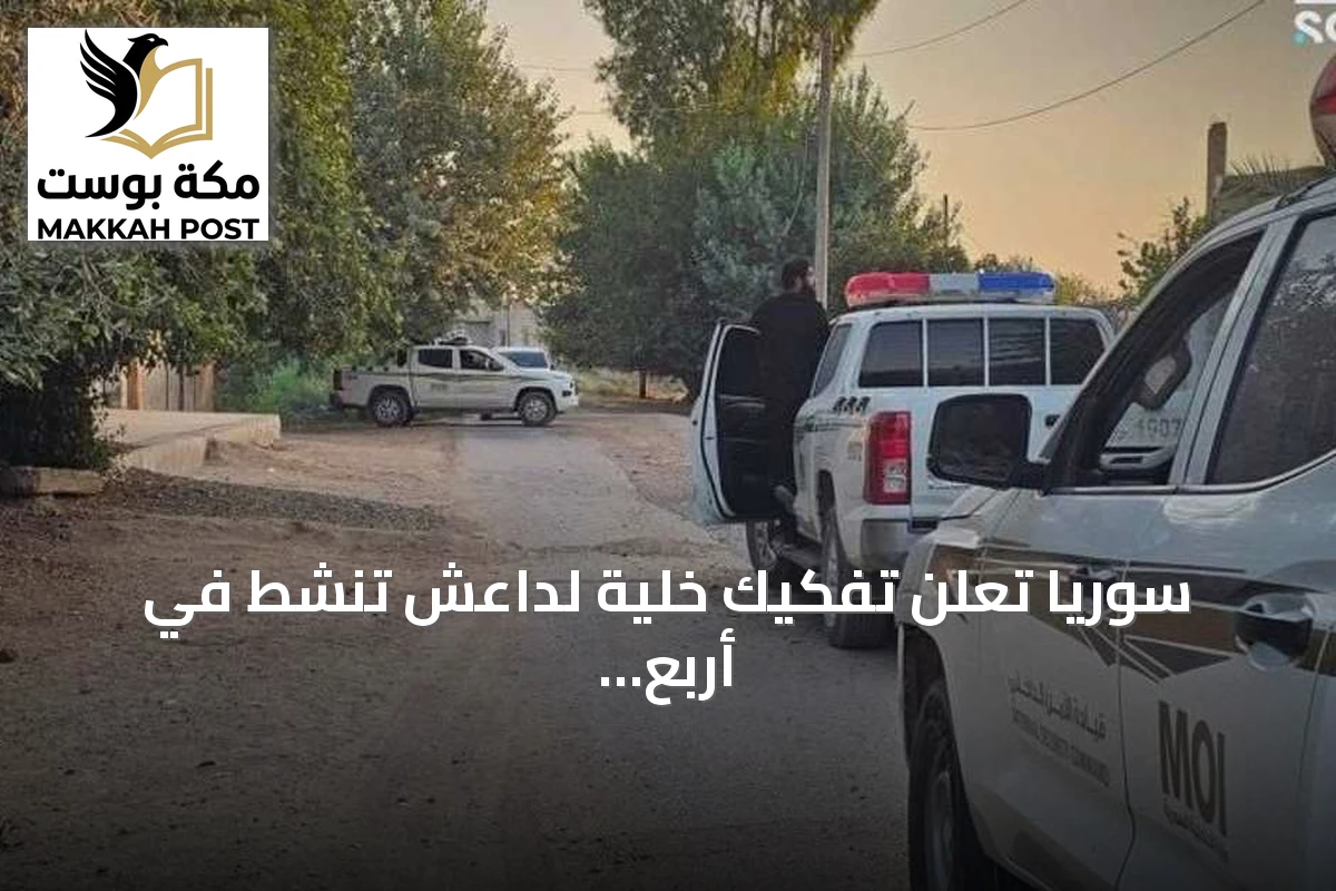 سوريا تعلن تفكيك خلية لداعش تنشط في أربع محافظات