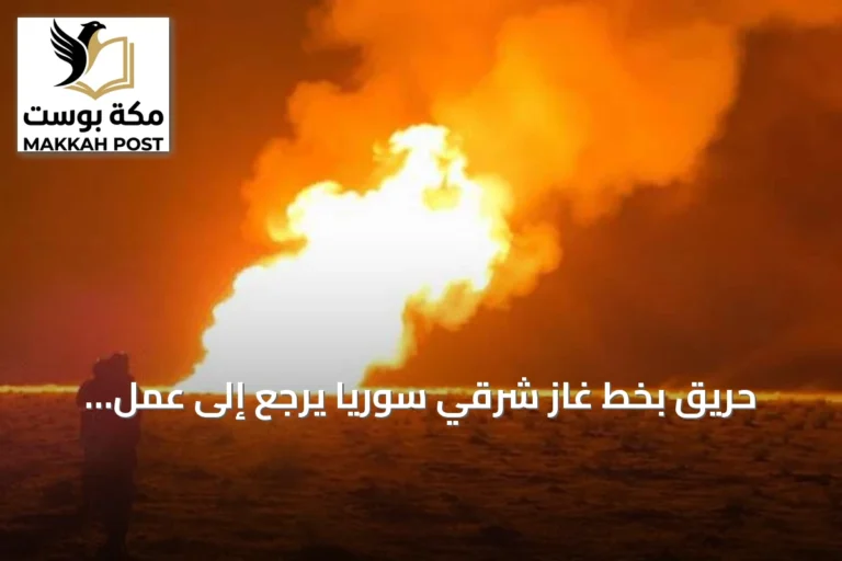 حريق بخط غاز شرقي سوريا يُرجع إلى عمل تخريبي