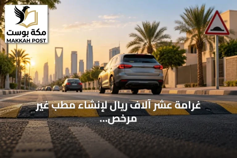 غرامة عشر آلاف ريال لإنشاء مطب غير مرخص وإلزام بإزالته