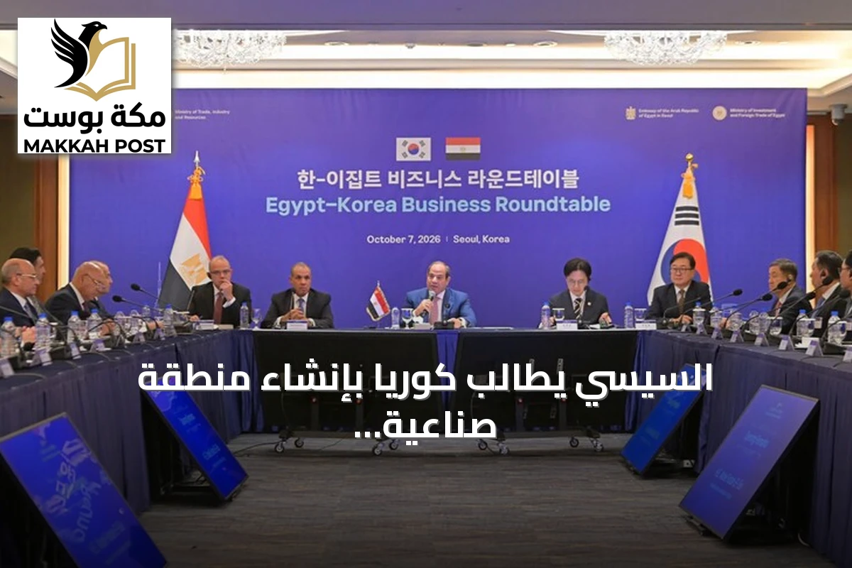 السيسي يطالب كوريا بإنشاء منطقة صناعية متكاملة بقناة السويس خلال زيارته لسول