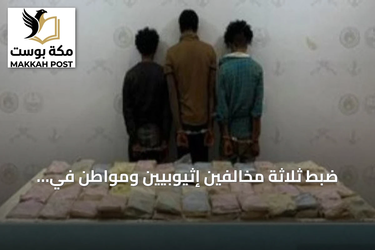 ضبط ثلاثة مخالفين إثيوبيين ومواطن في جازان وعسير لتهريب الحشيش والقات