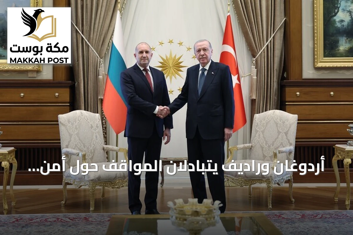 أردوغان وراديف يتبادلان المواقف حول أمن البحر الأسود والعلاقات الثنائية