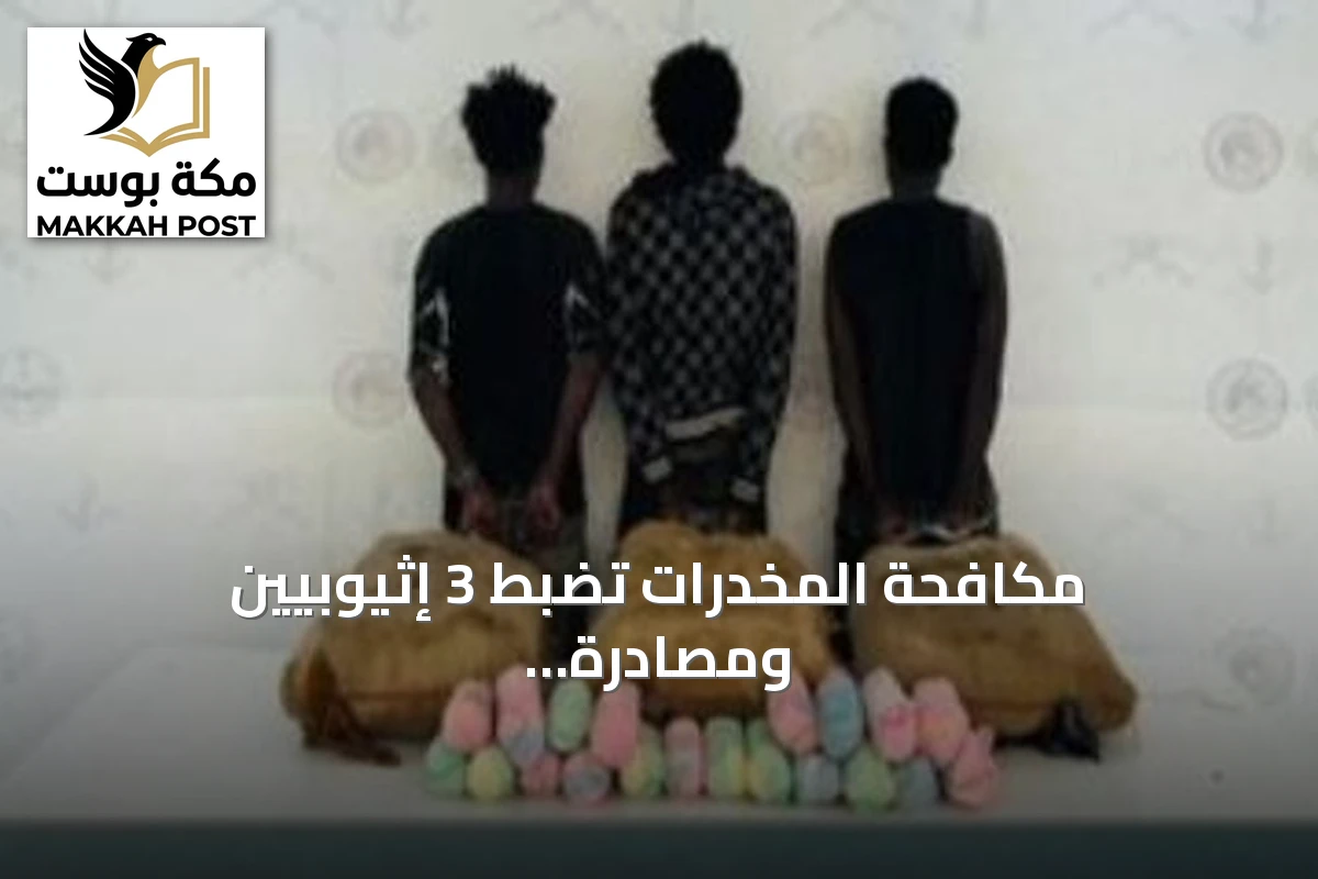 مكافحة المخدرات تضبط 3 إثيوبيين ومصادرة 63 كيلوغراماً من القات في عسير