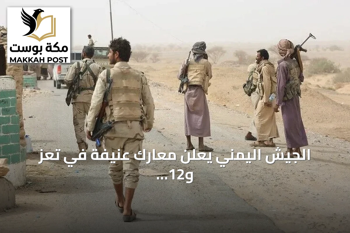 الجيش اليمني يعلن معارك عنيفة في تعز و12 غارة على مواقع الحوثيين