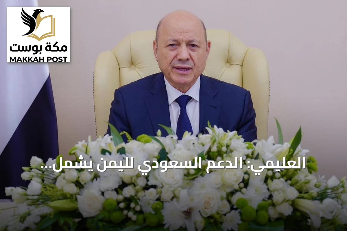 العليمي: الدعم السعودي لليمن يشمل الموازنة والرواتب ومشاريع التنمية والصحة